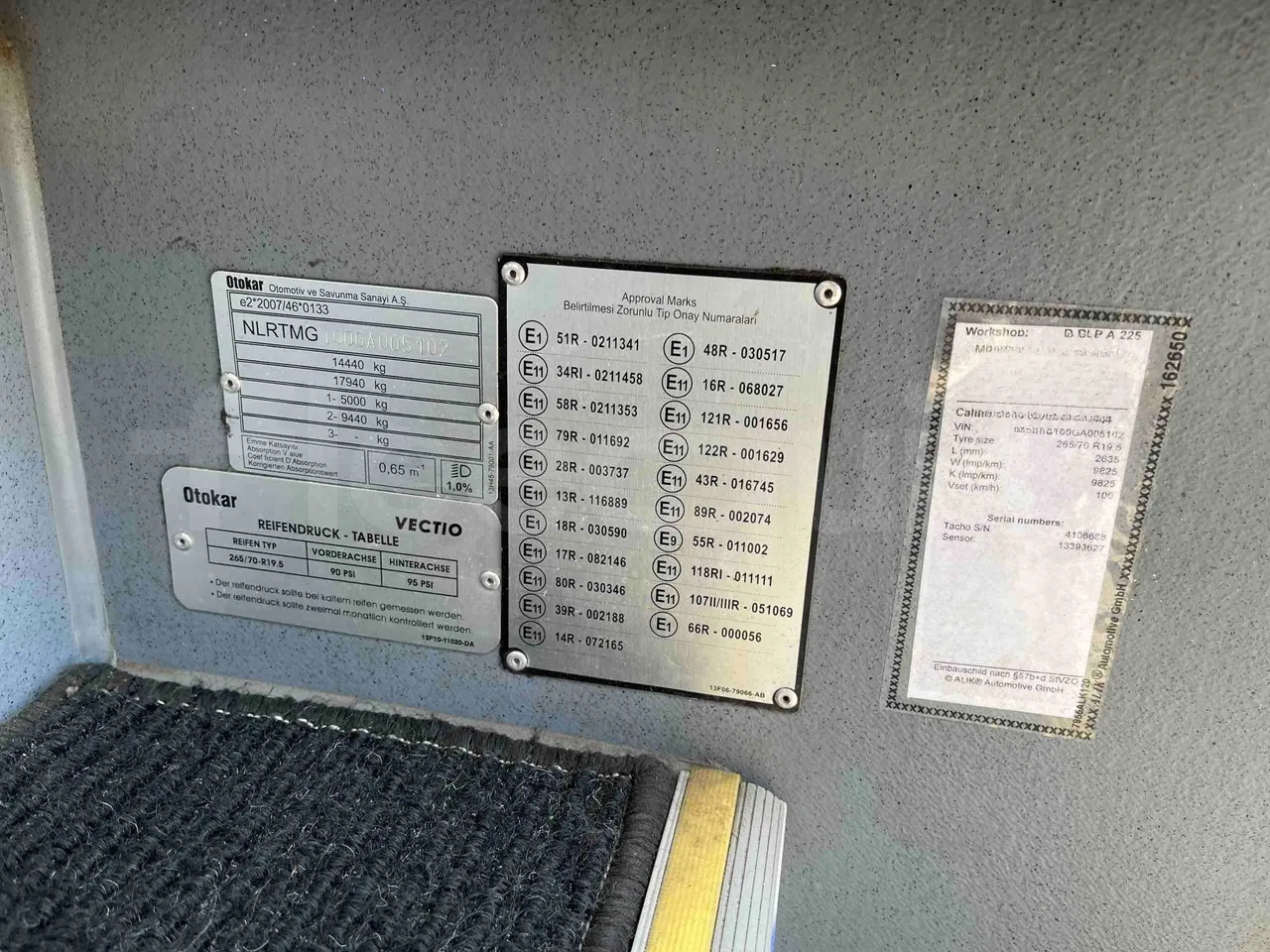 Otokar Vectio - Vehicle Plate