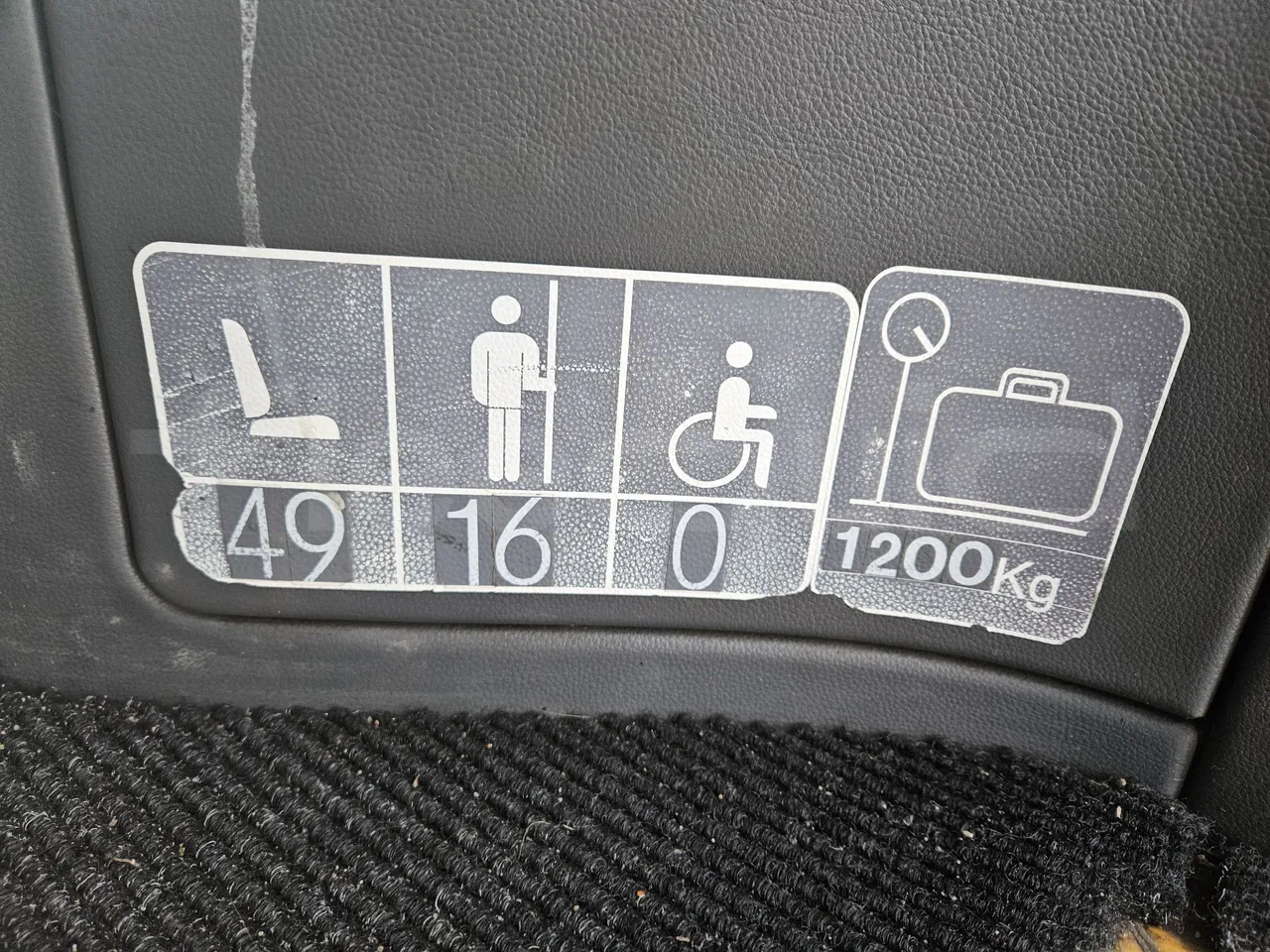 Mercedes-Benz Tourismo 15 RDH - EURO 4 - 300 kW - 12m -3,65 hight - seat plate photo