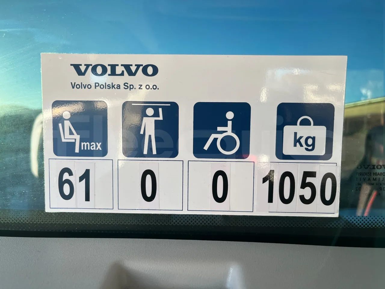 Volvo 9700 B6SC - Euro6 - 345kW - 14mt - seat plate photo