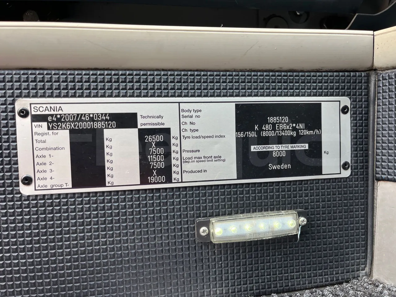 Irizar i6 14.37/480 - EUR5 - 353kW - 13.870m - vehicle plate photo