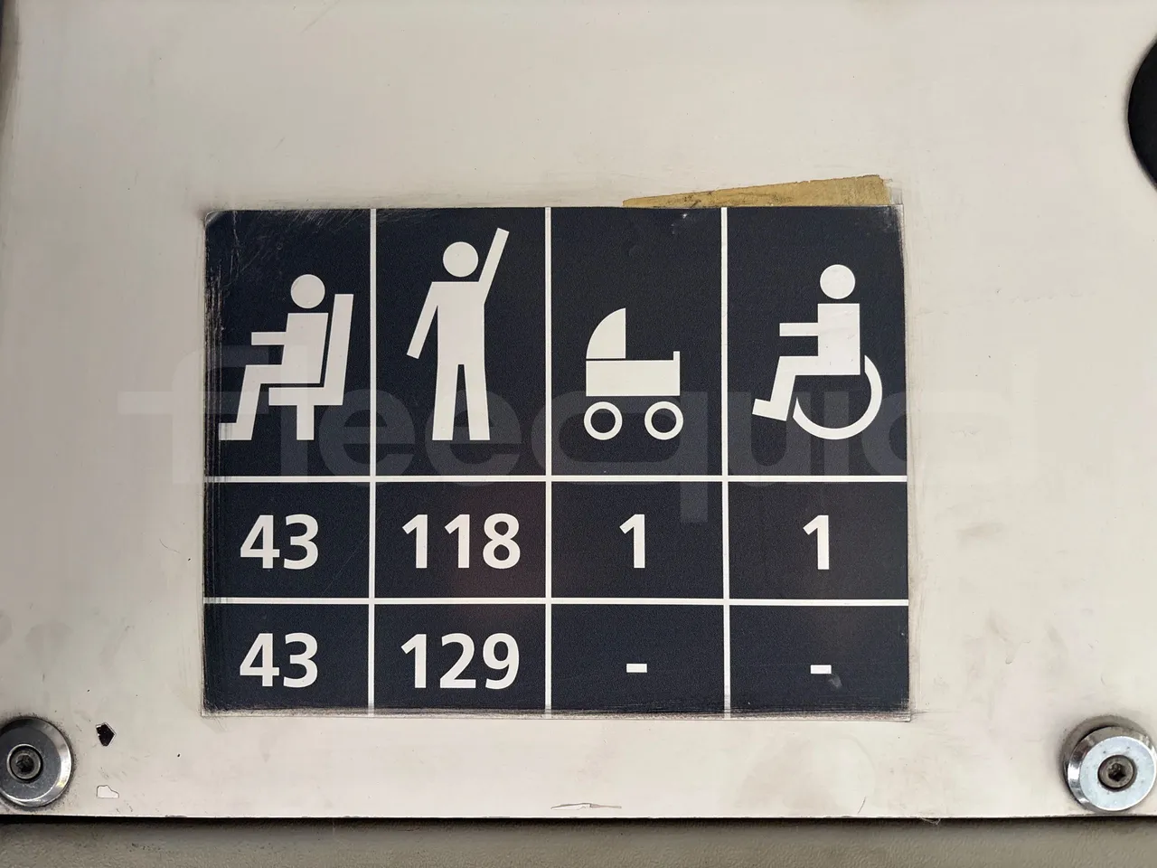 Solaris Urbino 18 -EUR3 - 231kW - 18m - seat plate photo