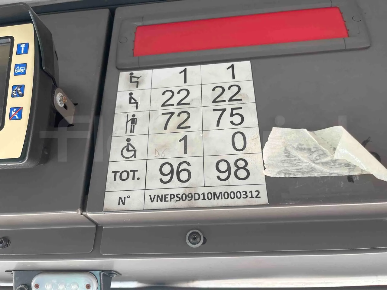 Iveco Citelis - Seats Plate