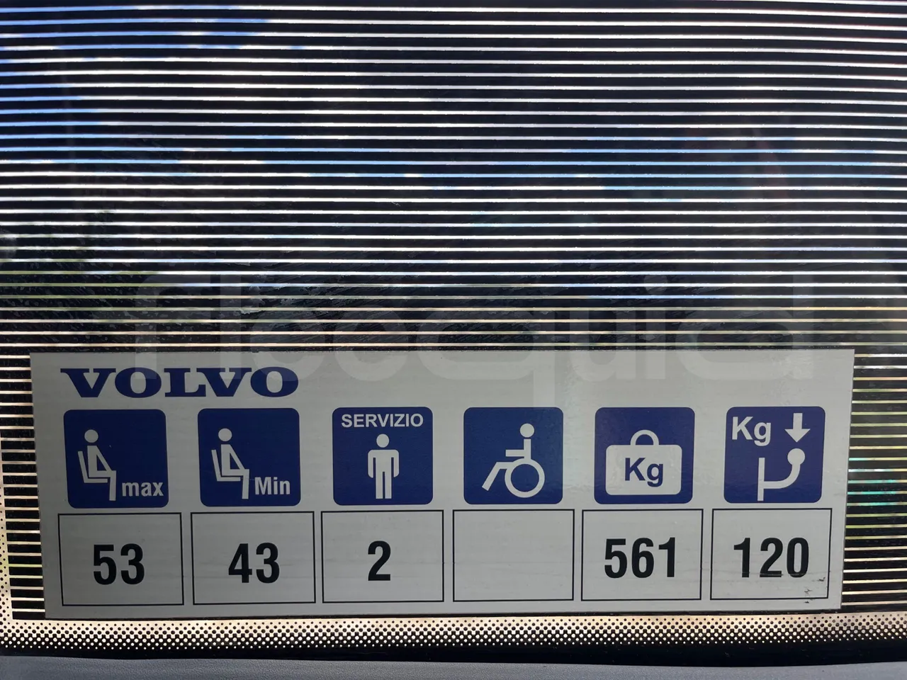 Volvo 9700 4X2 HDH - EUR4 - 309kW - 12.2m - seat plate photo