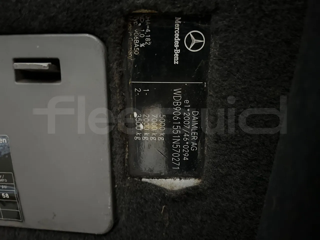 Mercedes-Benz Sprinter   906BA50 - Euro6 - 140kW - 7.700mt - vehicle plate photo