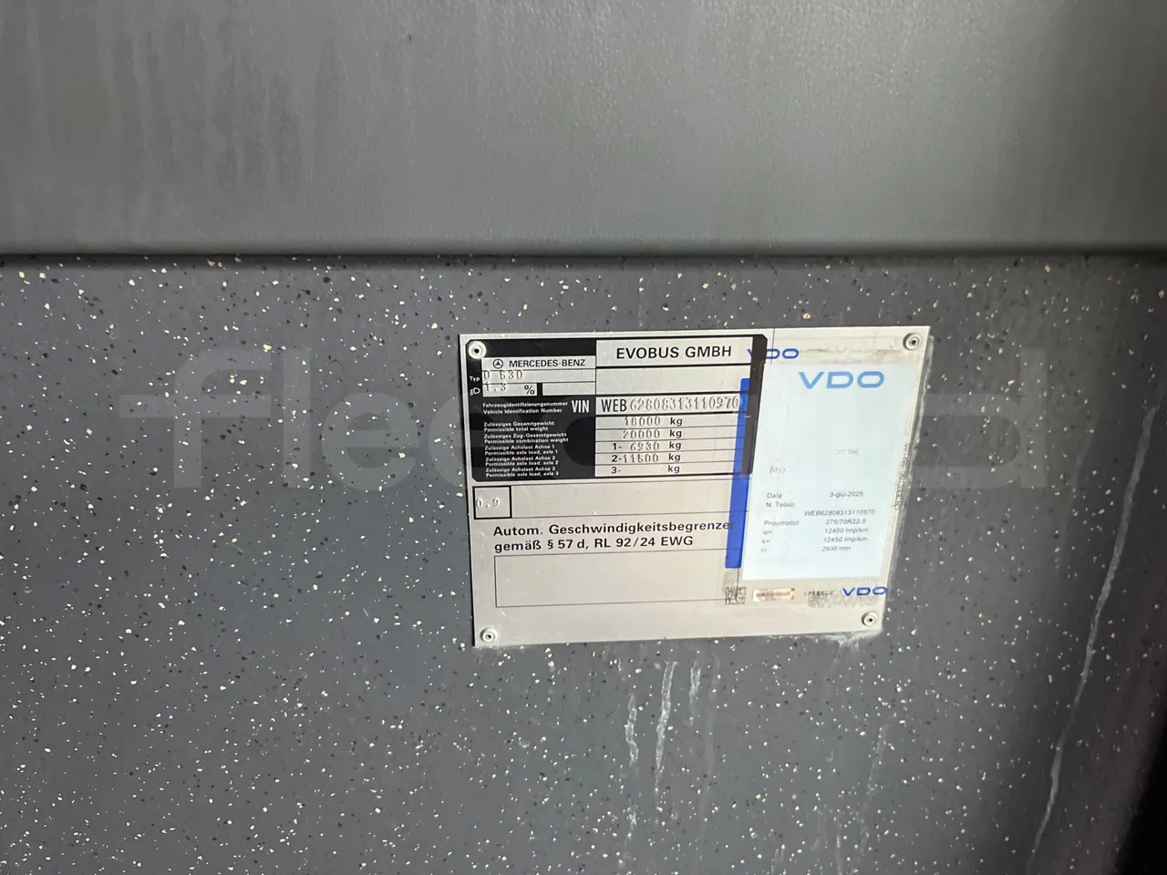 Mercedes-Benz Citaro O530 - Euro5 - 205kW - 12mt - vehicle plate photo