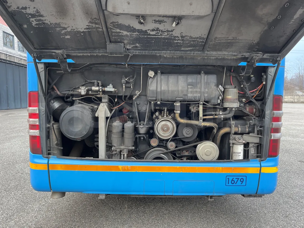 Mercedes-Benz Integro E5 4 - Euro5 - 220kW - 12.140mt - rear hatch open