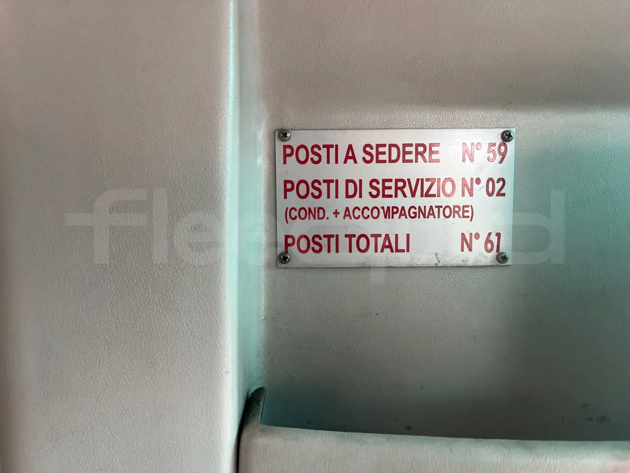 King Long XMQ6130Y 3AL 1AA1A XMQ6130Y 3AL 1AA1A - Euro5 - 287kW - 12.990mt - seat plate photo