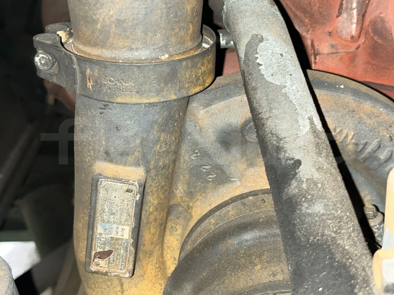 Scania Atomic K 420 EB 4X2 - Euro 4 - 309kW - 13 mt - engine plate photo
