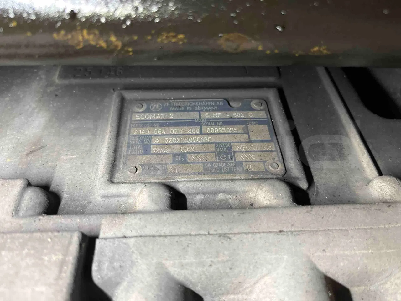 Mercedes-Benz Citaro G 0530 - Euro5 - 260kW - 17.940mt - gearbox plate photo