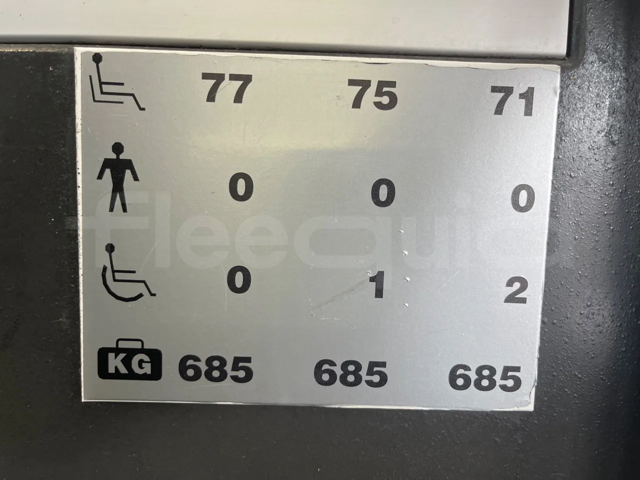 Vdl Futura - seat plate photo
