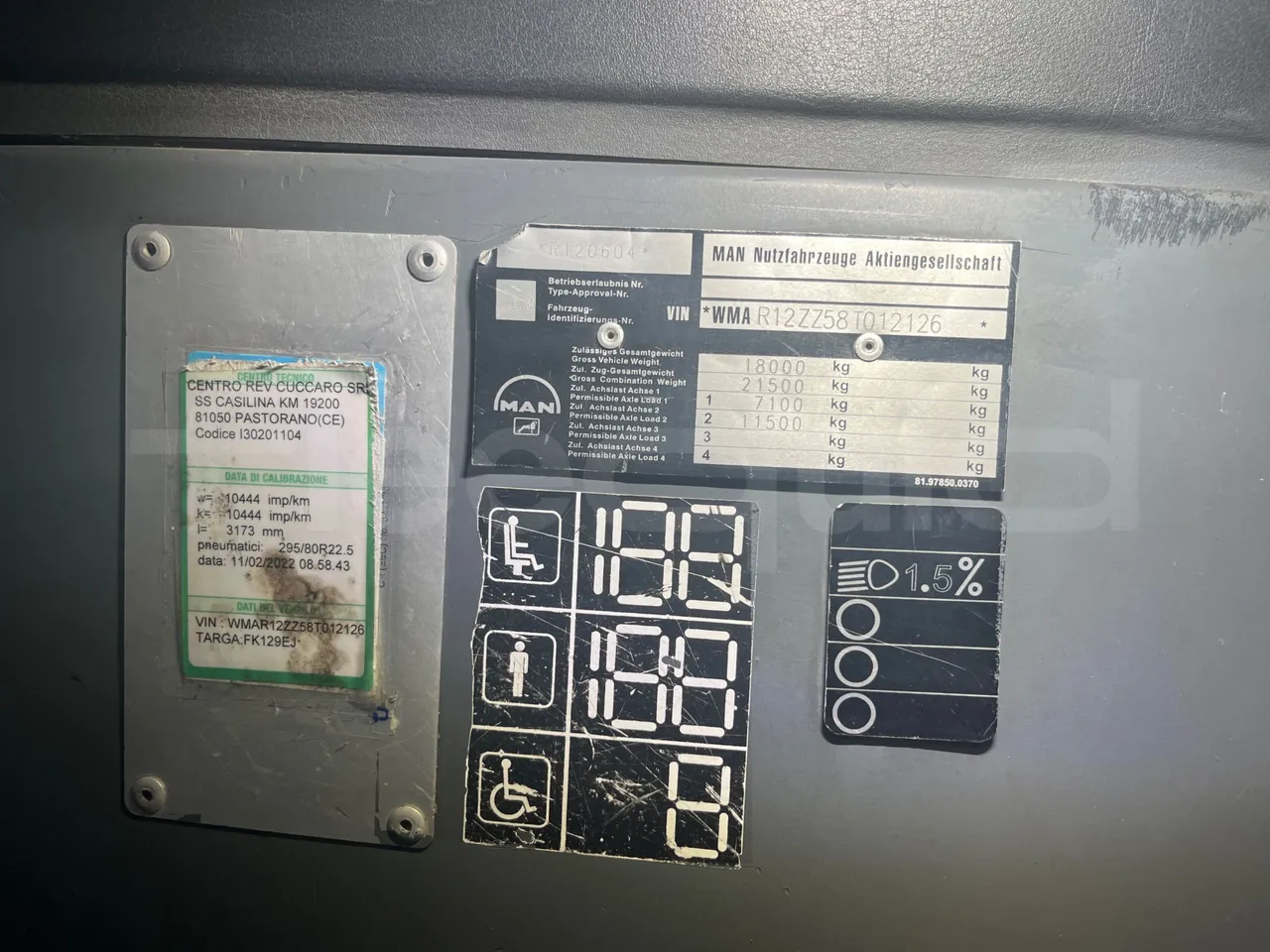 Man Lion's regio UL354NKMIX - Euro 4 - 257 kW - 12.250 mt - vehicle plate photo