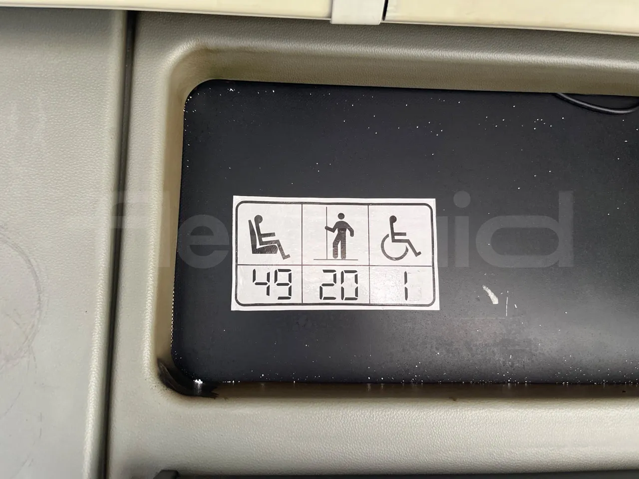 Mercedes-Benz Integro E5 4 - Euro5 - 220kW - 12.140mt - seat plate photo