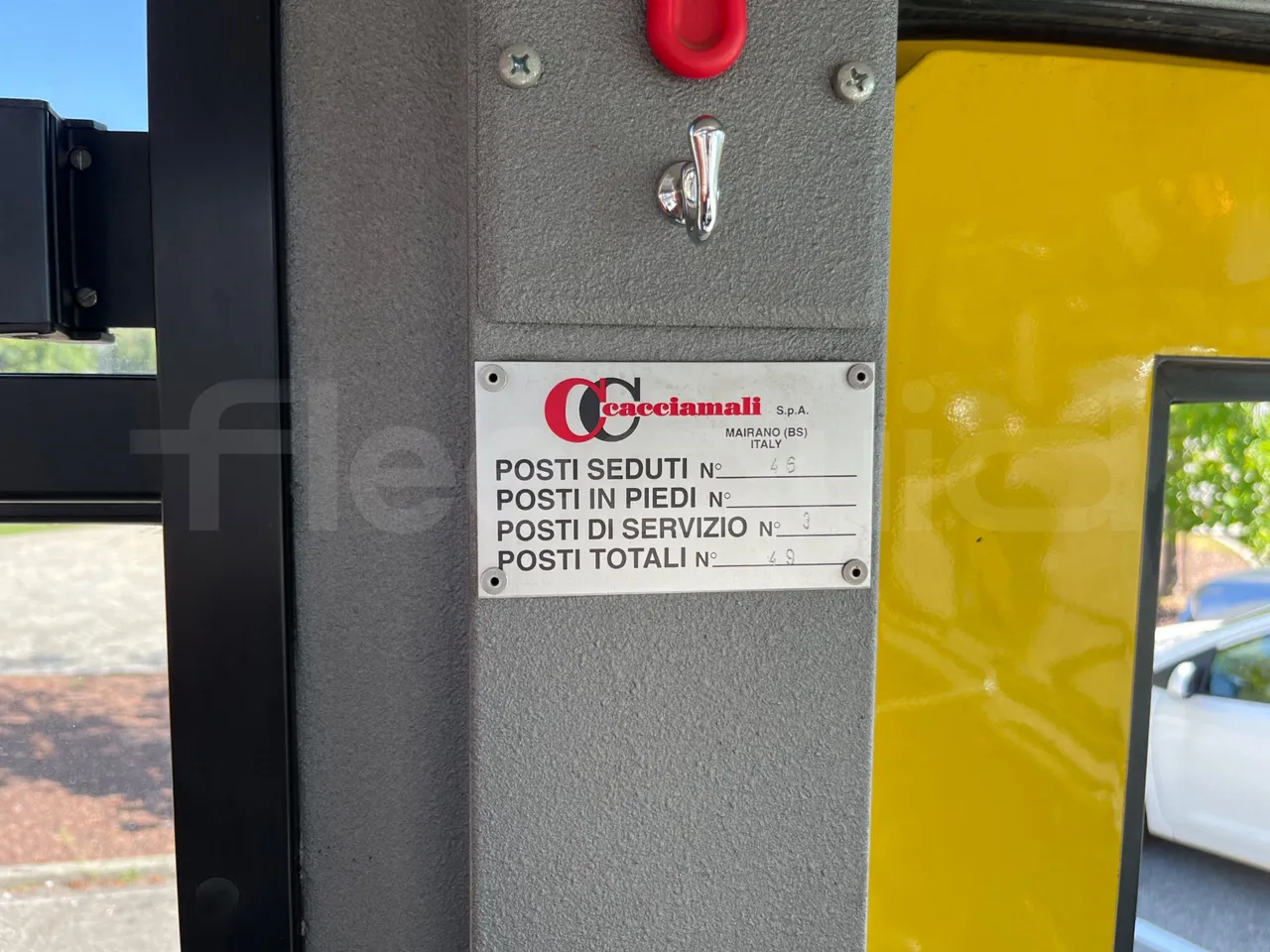 Iveco Cacciamali 90E21NA -EUR3 -154kW -8.28m - seat plate photo