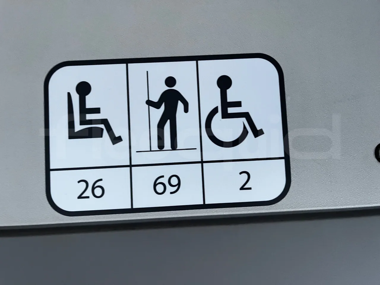 Mercedes-Benz Citaro O 530 - EUR3 - 220kW - 12.000m - seat plate photo