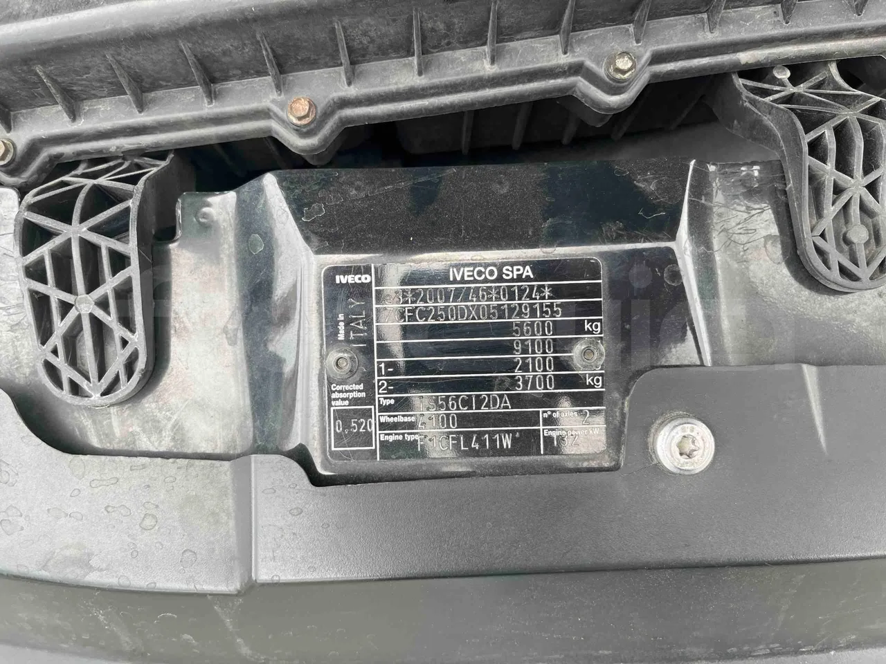 Iveco Ferqui Radius Dino - EUR6 - 132kW - 7.630m - vehicle plate photo