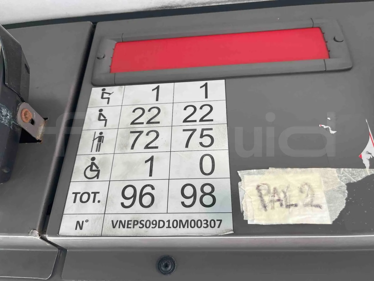 Iveco Citelis - Seats Plate