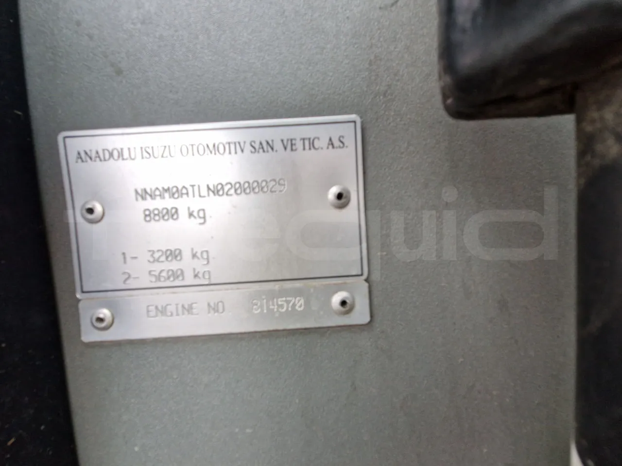 Isuzu Novo S801 - Euro5 - 140kw - 7.270mt - vehicle plate photo