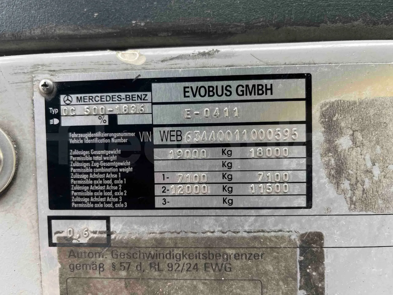Mercedes-Benz Sideral 2000   A4RE10 - Euro5 - 260kW - 12.975mt - vehicle plate photo