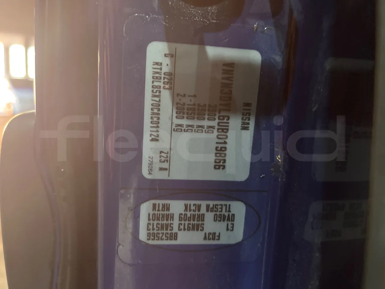 Nissan Interstar   X70B3B - Euro4 - 107kW - 5.899mt - vehicle plate photo