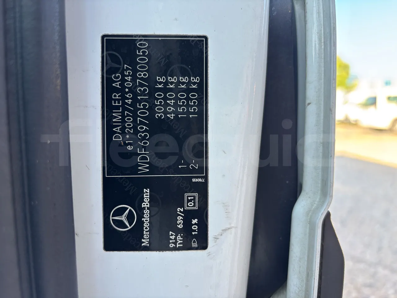 Mercedes-Benz Vito - Vehicle Plate