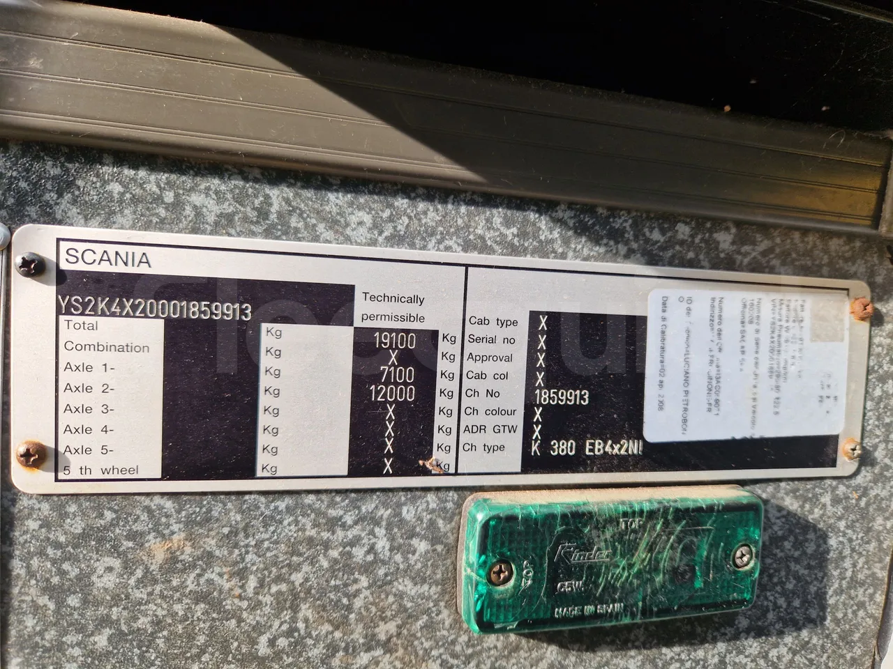 Irizar Scania K380EB - EUR4 - 279kW - 12m - platform code photo