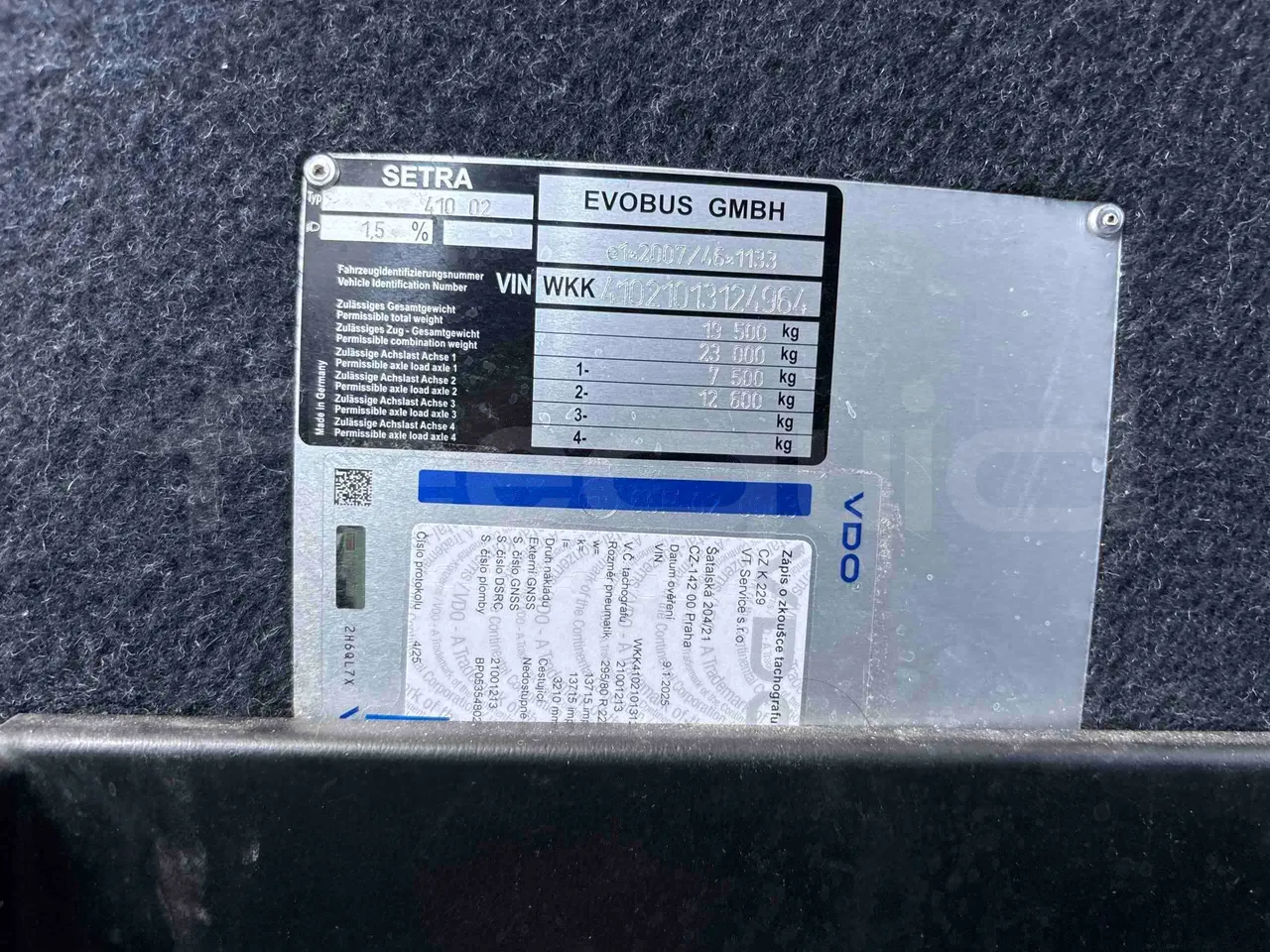 Setra S515 - vehicle plate photo