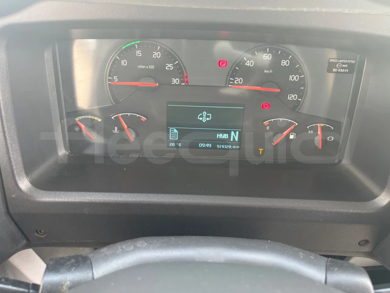 Volvo B4SC 7900  - Euro6 - 177kW - 12.134mt - dashboard lights on