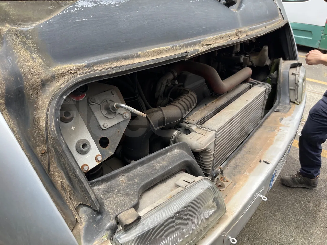 Iveco Cacciamali 59E12 THESI - Euro2 - rear hatch open (mandatory  for bus to scrap)