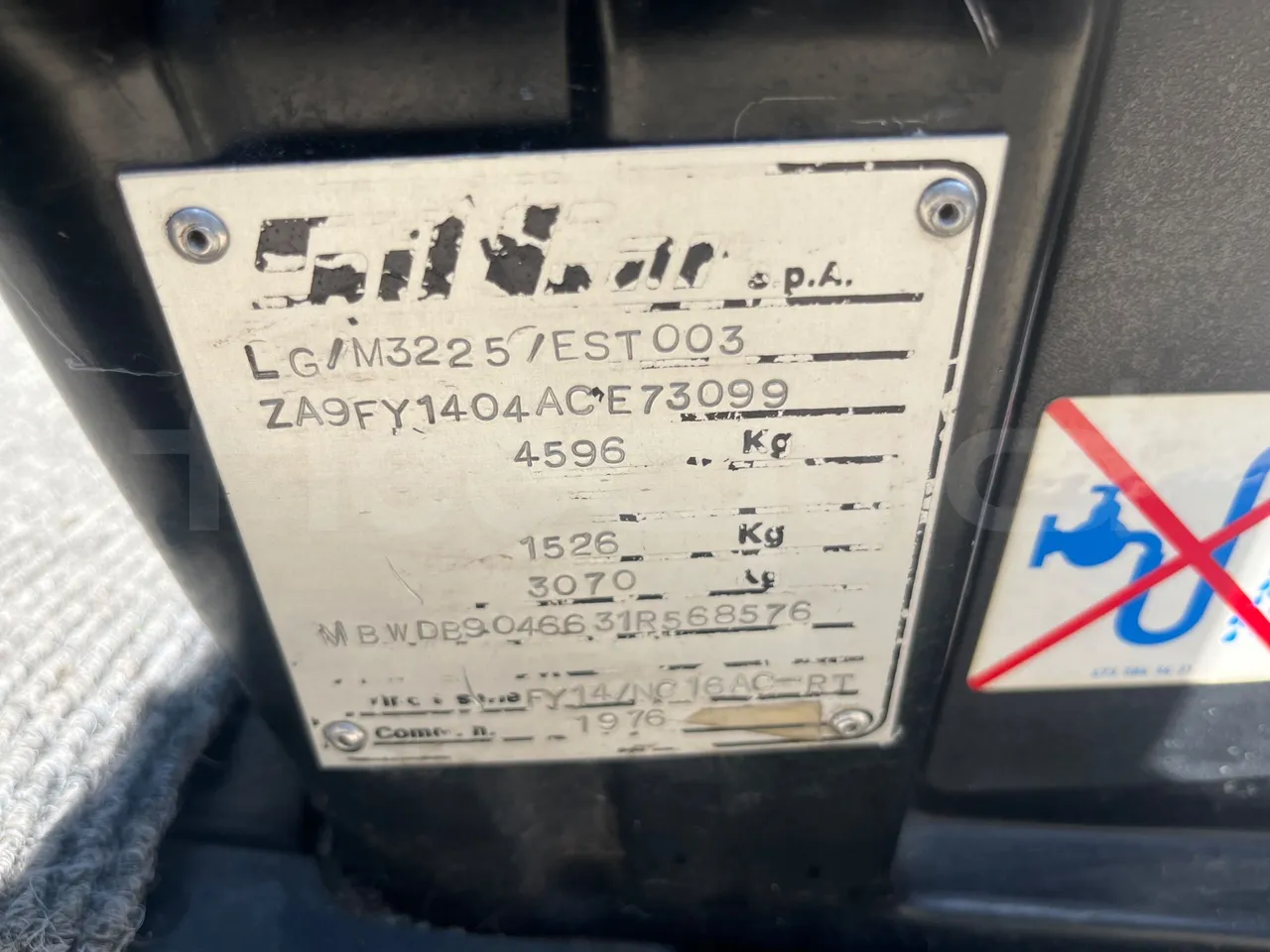 Mercedes-Benz Sprinter 416CD - EUR3 - 115kW - 6.995 - chassis VIN photo (mandatory for bus to scrap)