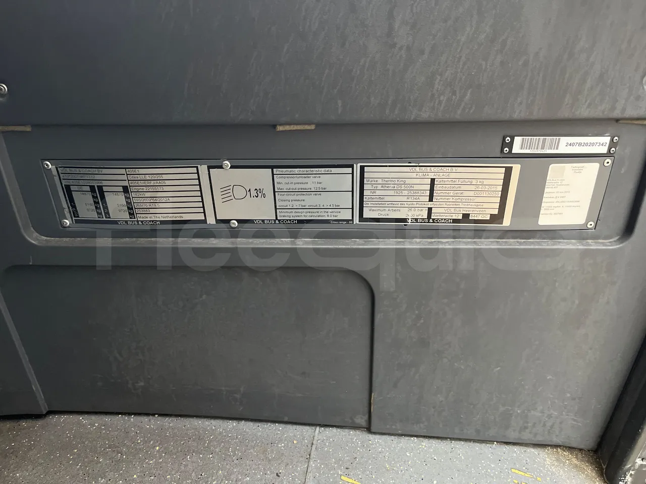 Vdl Citea LLE-120/255 405E1 - Euro6 - 182kW - 11.980mt - vehicle plate photo