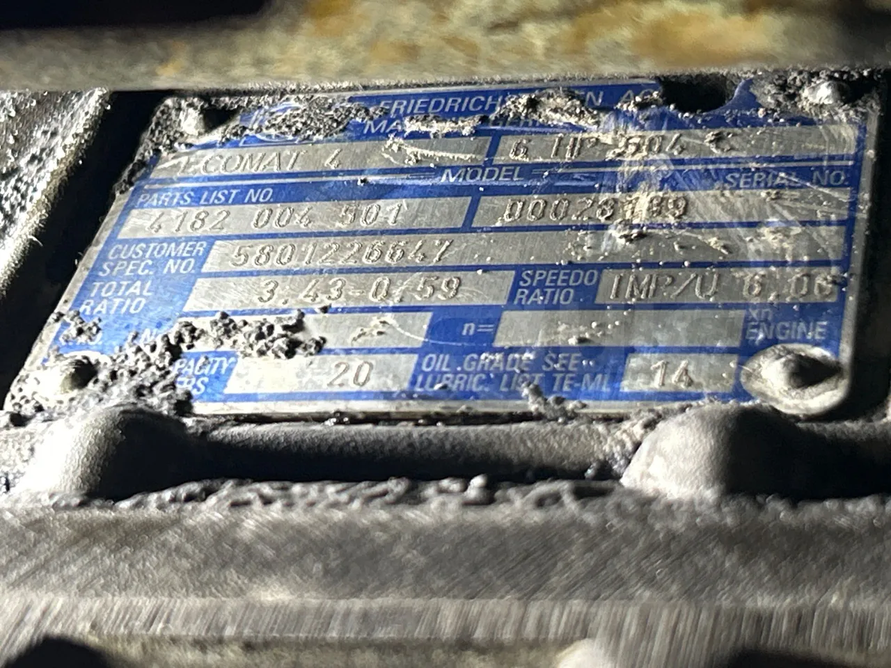 Irisbus Citelis PS09D1 PS09D1-98  - Euro5 - 213kW - 11.990mt - gearbox plate photo