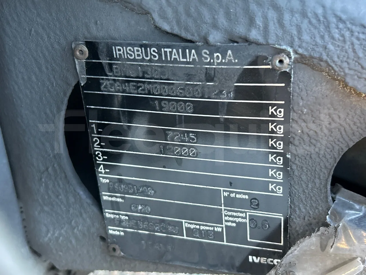 Irisbus Citelis PS09D1 PS09D1-98  - Euro5 - 213kW - 11.990mt - vehicle plate photo