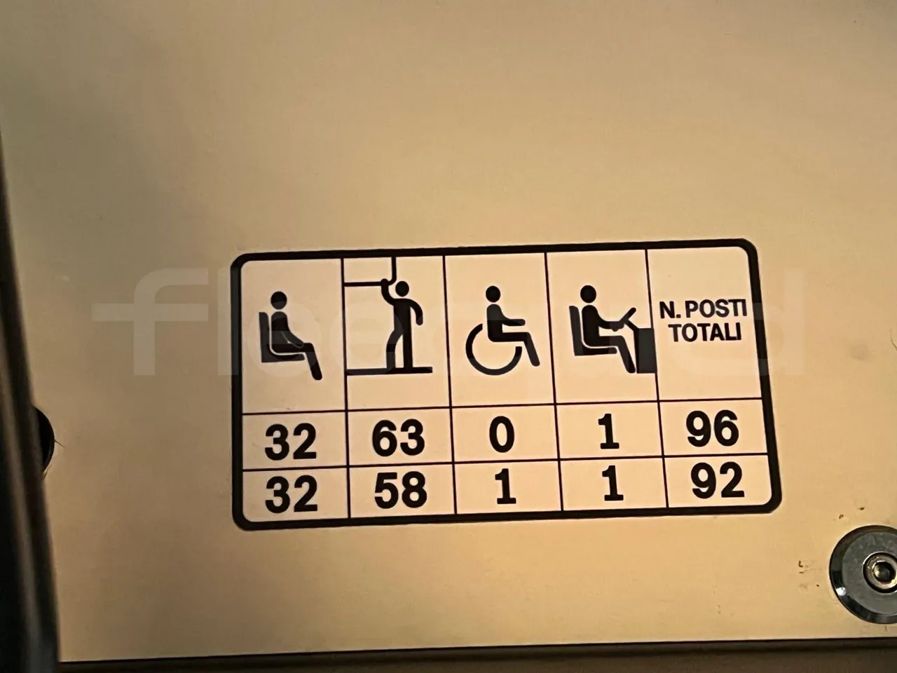Solaris Urbino 12-EUR6 - seat plate photo