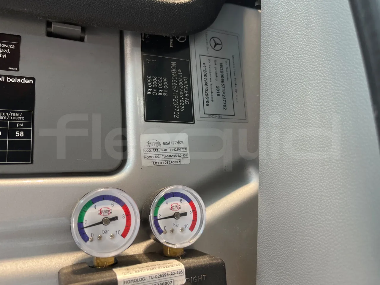 Mercedes-Benz Sprinter 906BB55 - EUR6 - 140kW - 7.765m - vehicle plate photo
