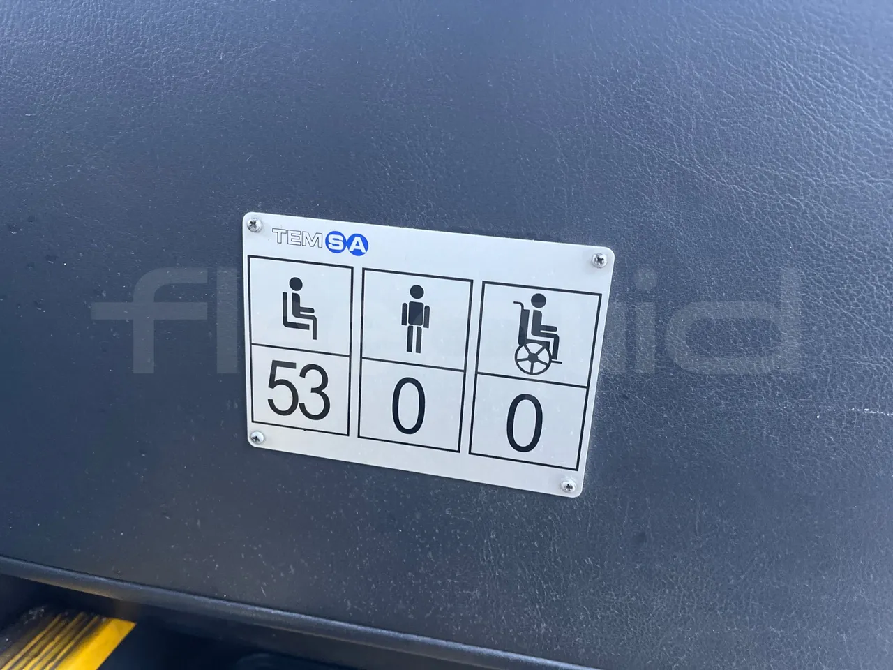 Temsa Safari RD R A T-I53 - Euro 5 - 266 kw - 12.200 mt - seat plate photo