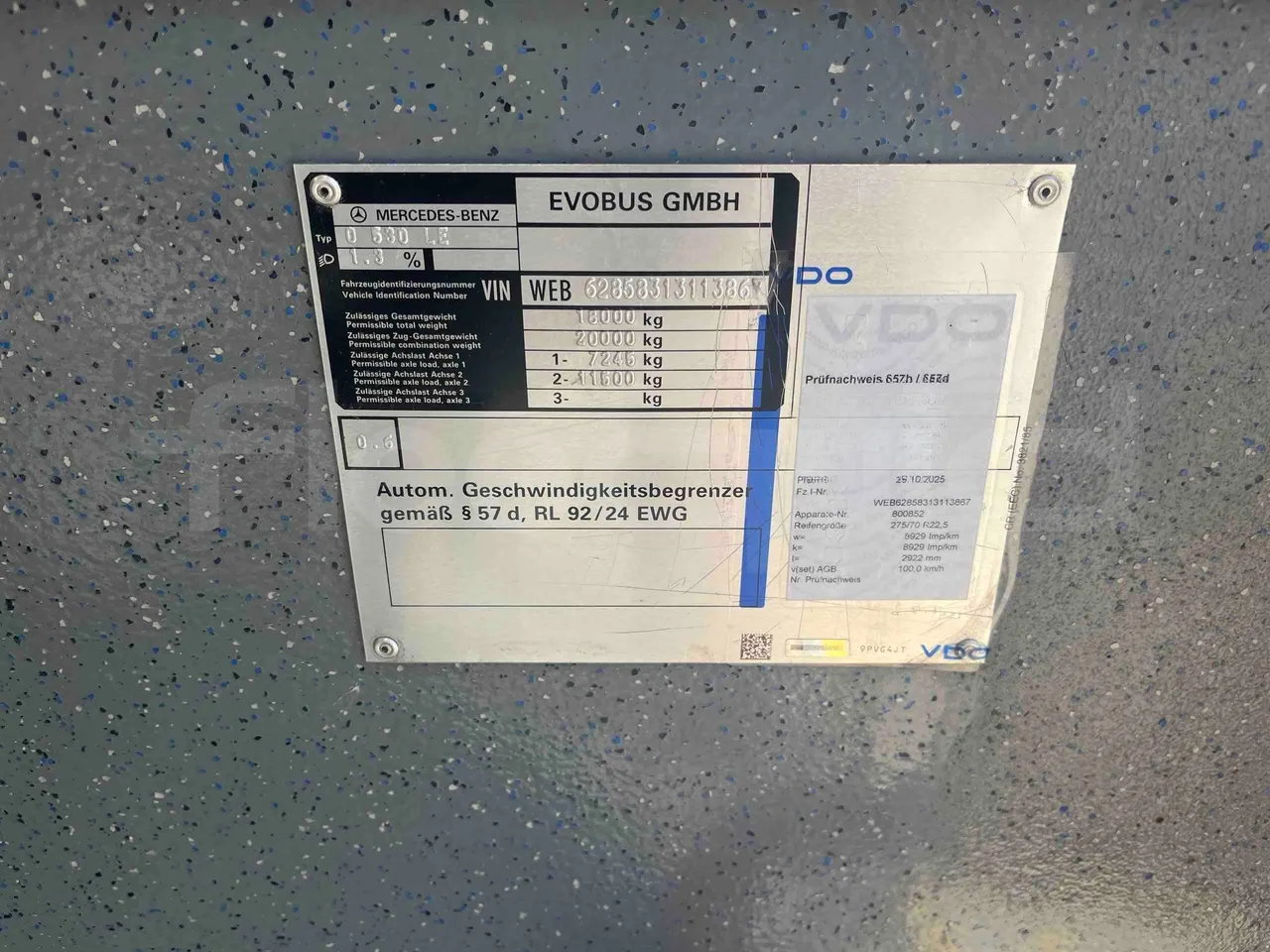 Mercedes-Benz Citaro - Vehicle Plate