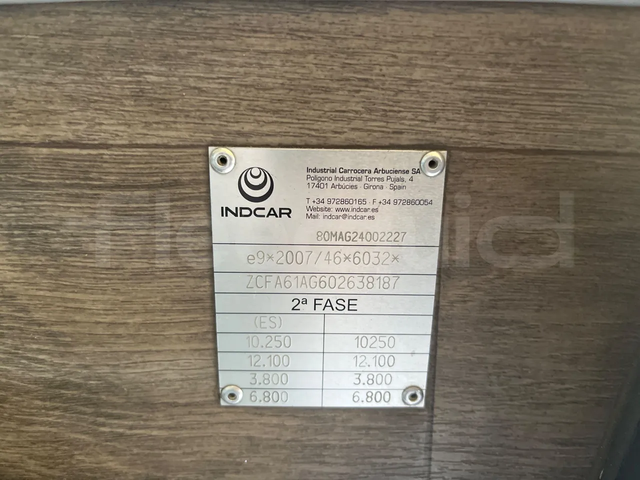 Indcar Mago 2 M2IV/M23/6A1DINNT / Euro 6 - 162 kW - 8.850 mt - vehicle plate photo
