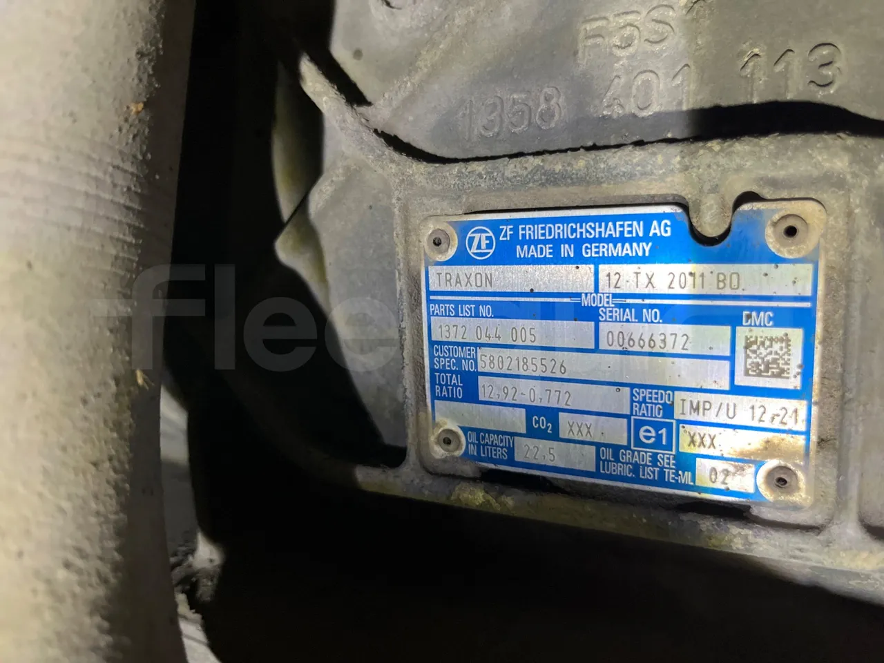 Iveco Magelys SFR2XX - Euro6 - 12,83m - 294kw - gearbox plate photo
