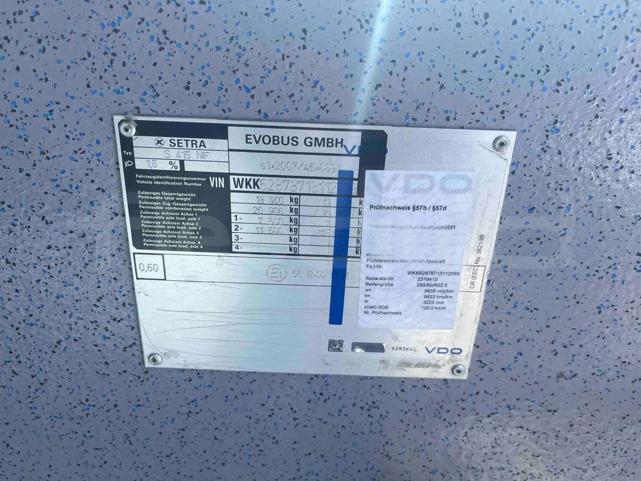 Setra S415 - Vehicle Plate