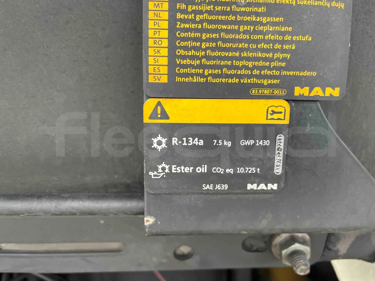 Man Lion's City - engine plate photo