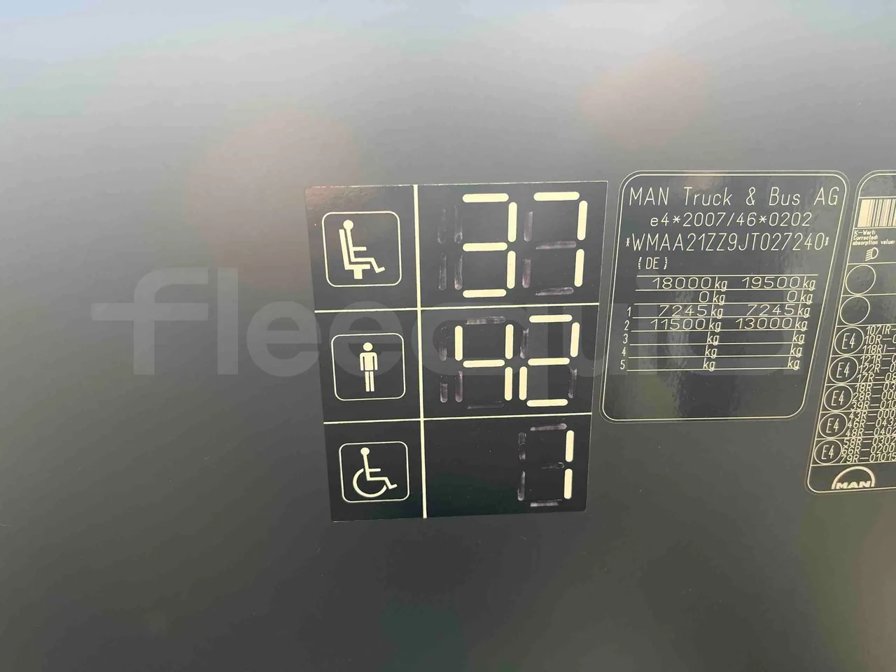 Man Lion's City - seat plate photo