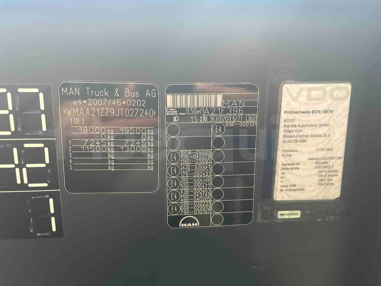 Man Lion's City - vehicle plate photo