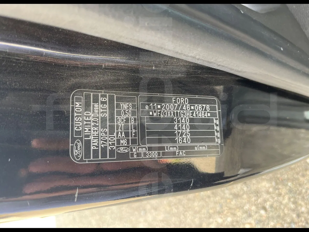 Ford Tourneo Custom YNFA1DBX - EUR6 - 125kW - 5.34m - vehicle plate photo