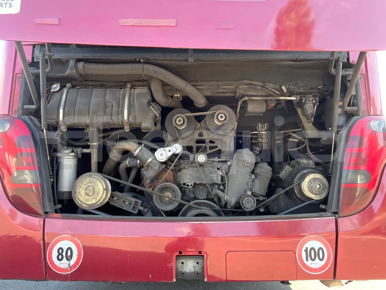 Setra S431 DT-E3/ Euro 3 - 370 Kw - 13.890 Mt - rear hatch open