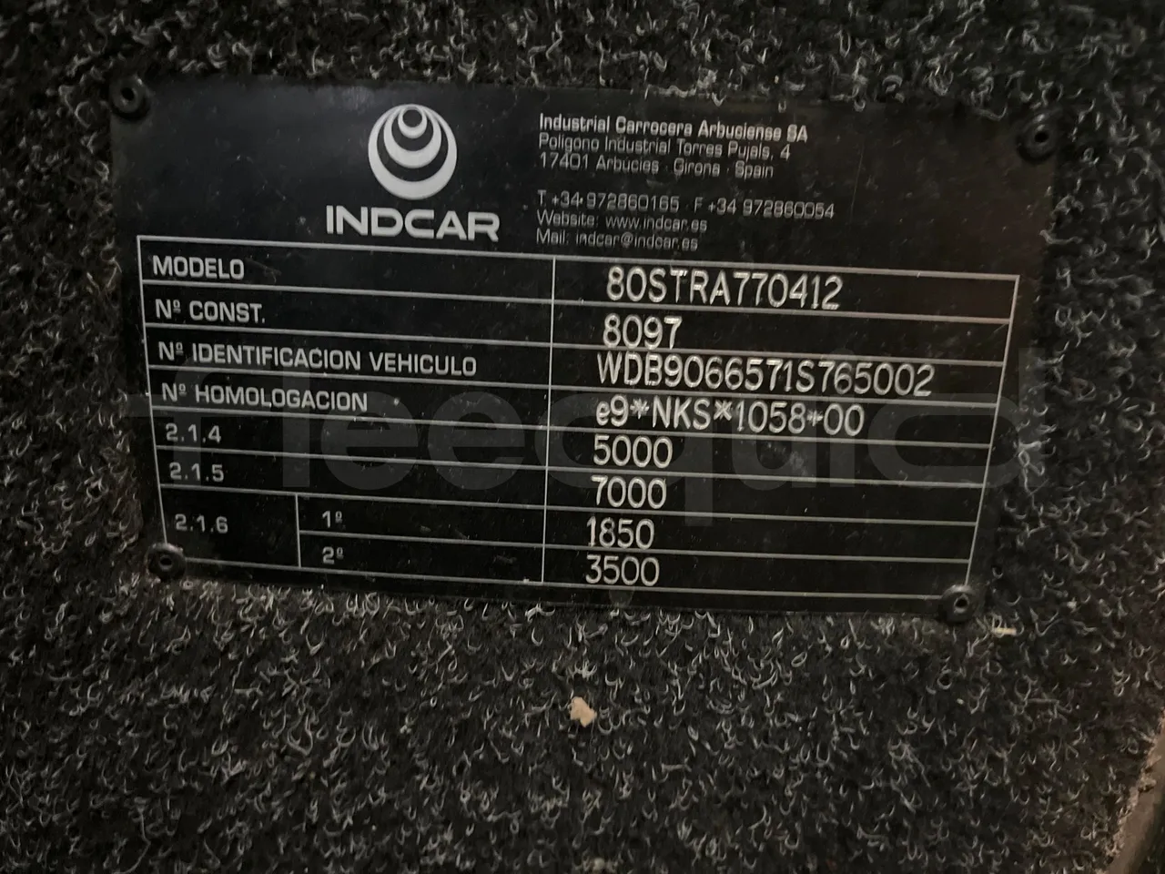 Mercedes-Benz Sprinter Strada -  EUR5 - 140kW - 7.34m - vehicle plate photo