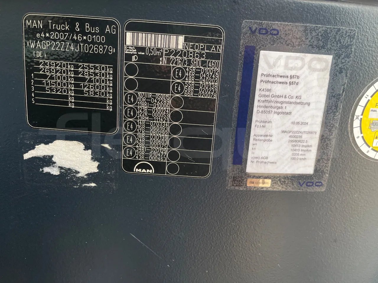 Neoplan Tourliner L  L -  Euro6 - 338 Kw - 13.913 - vehicle plate photo