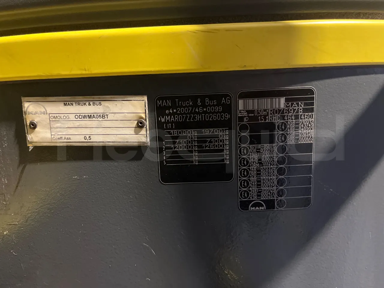 Man Lion's Coach B200746006 - Euro6 - 338kW - 12mt - chassis VIN photo