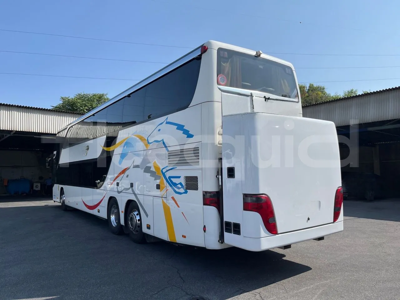 Setra S 431 DT - EUR6 - 375kW - 13.89m - 3/4 left rear side