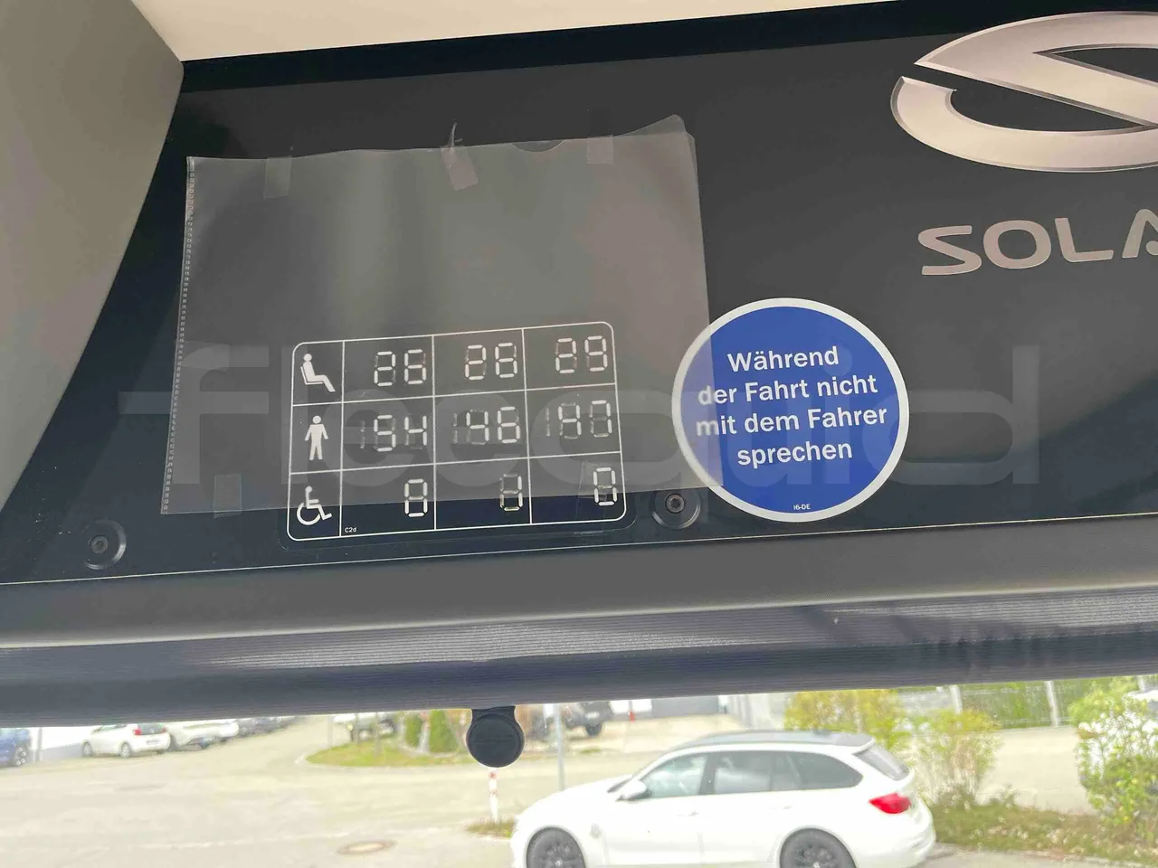 Solaris Urbino 10.5 - EUR6 -  204kW - 10.550m - seat plate photo