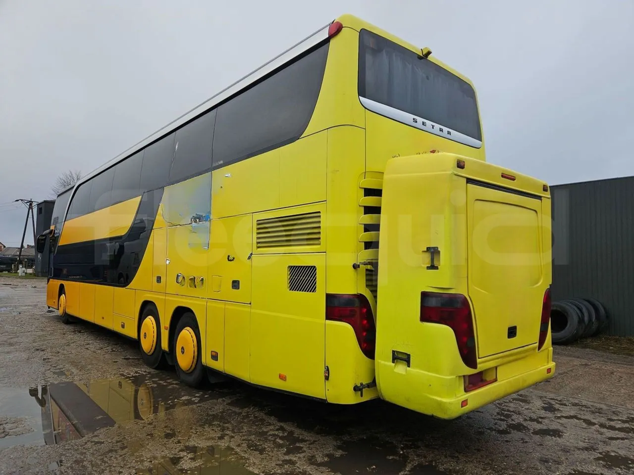 Setra S431 DT - Euro6 - 375kW - 13.890mt - 3/4 left rear side